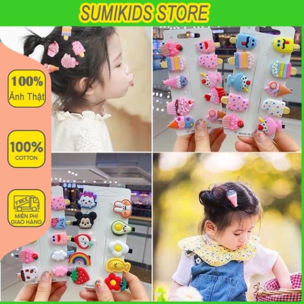 HỒ CHÍ MINH KHO SỈ Set 10 kẹp tóc siêu yêu cho bé XINH DỄ THƯƠNG
