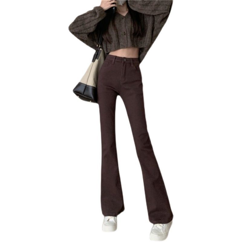 Quần Jeans Lưng Cao Ống Đứng Phong Cách Hàn Quốc
