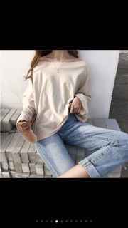 Áo thun dài tay trễ vai