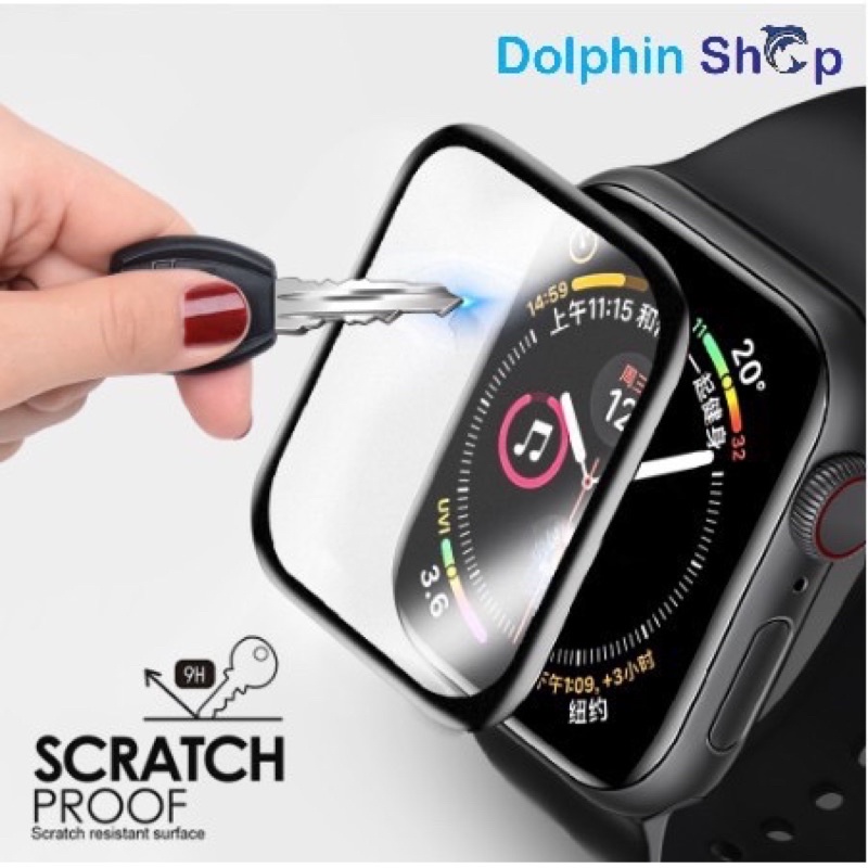 Kính Cường Lực Apple Watch Full Màn Hình Độ Cứng 9H Bo Tròn Cạnh