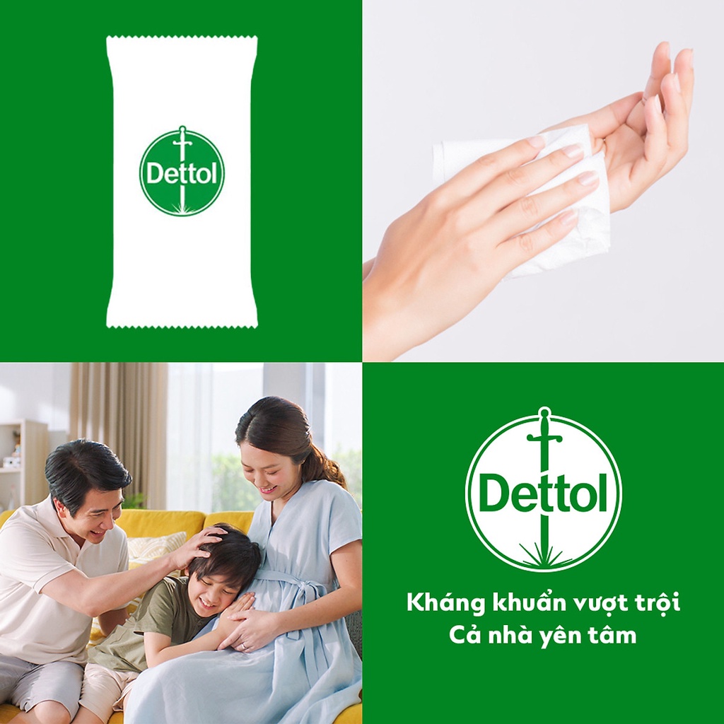 Khăn Ướt Dettol Kháng Khuẩn 50 Miếng