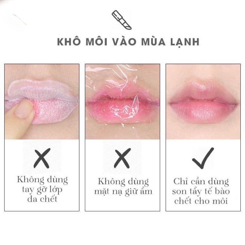 Son tẩy tế bào chết MKUP thảo mộc dành cho môi 3.5g