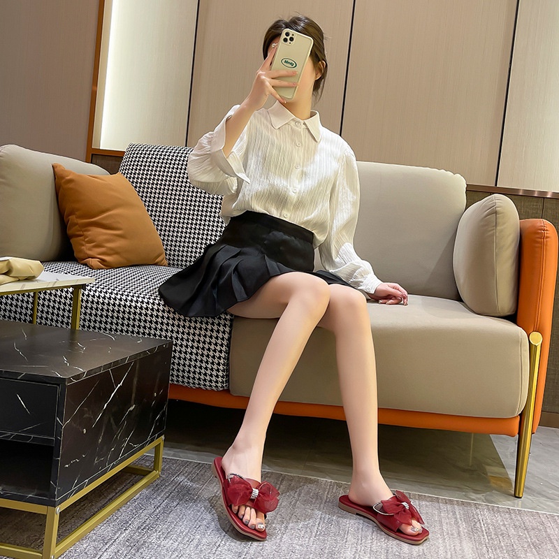 Dép Quai Ngang Đính Nơ Thời Trang Mùa Hè Hàng Mới 2022