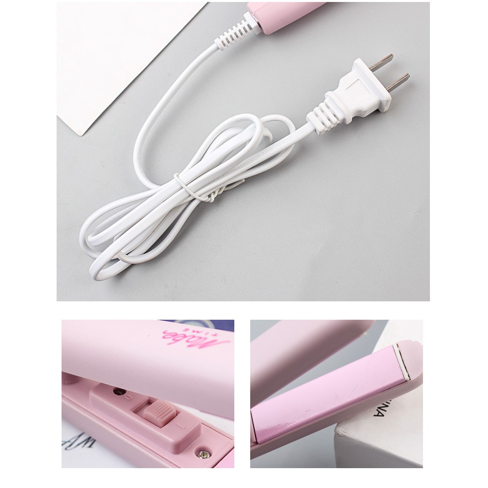 Máy uốn tóc, duỗi tóc, kẹp thẳng, ép tóc, uốn cúp xoăn lọn đa năng mini dễ thương - Hoạt tiết xinh xắn