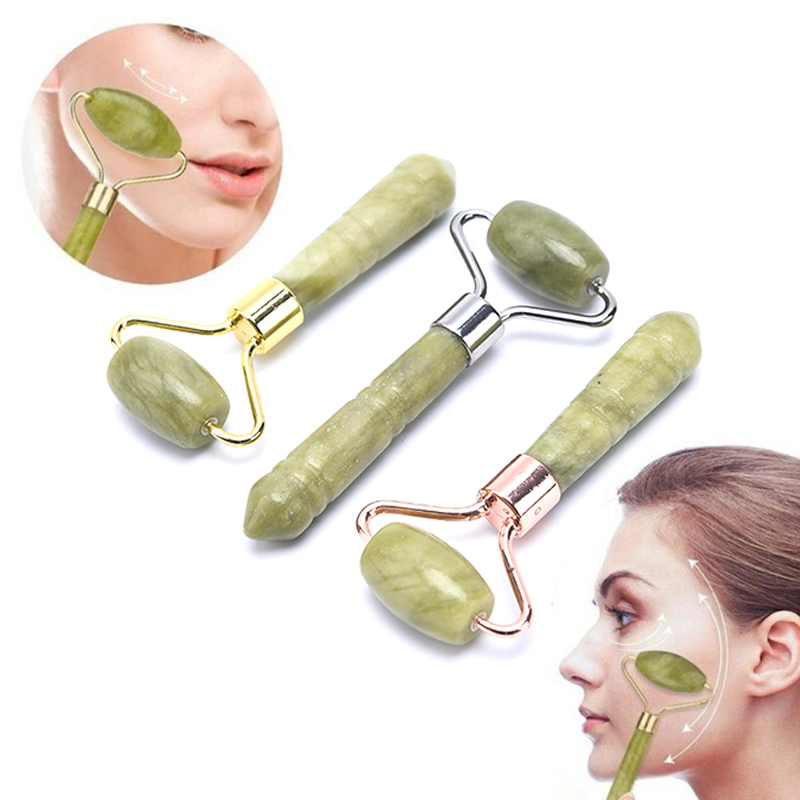 1Pc Facial Massage Roller Single Head Jade Stone Beauty Health Skin Care Tools