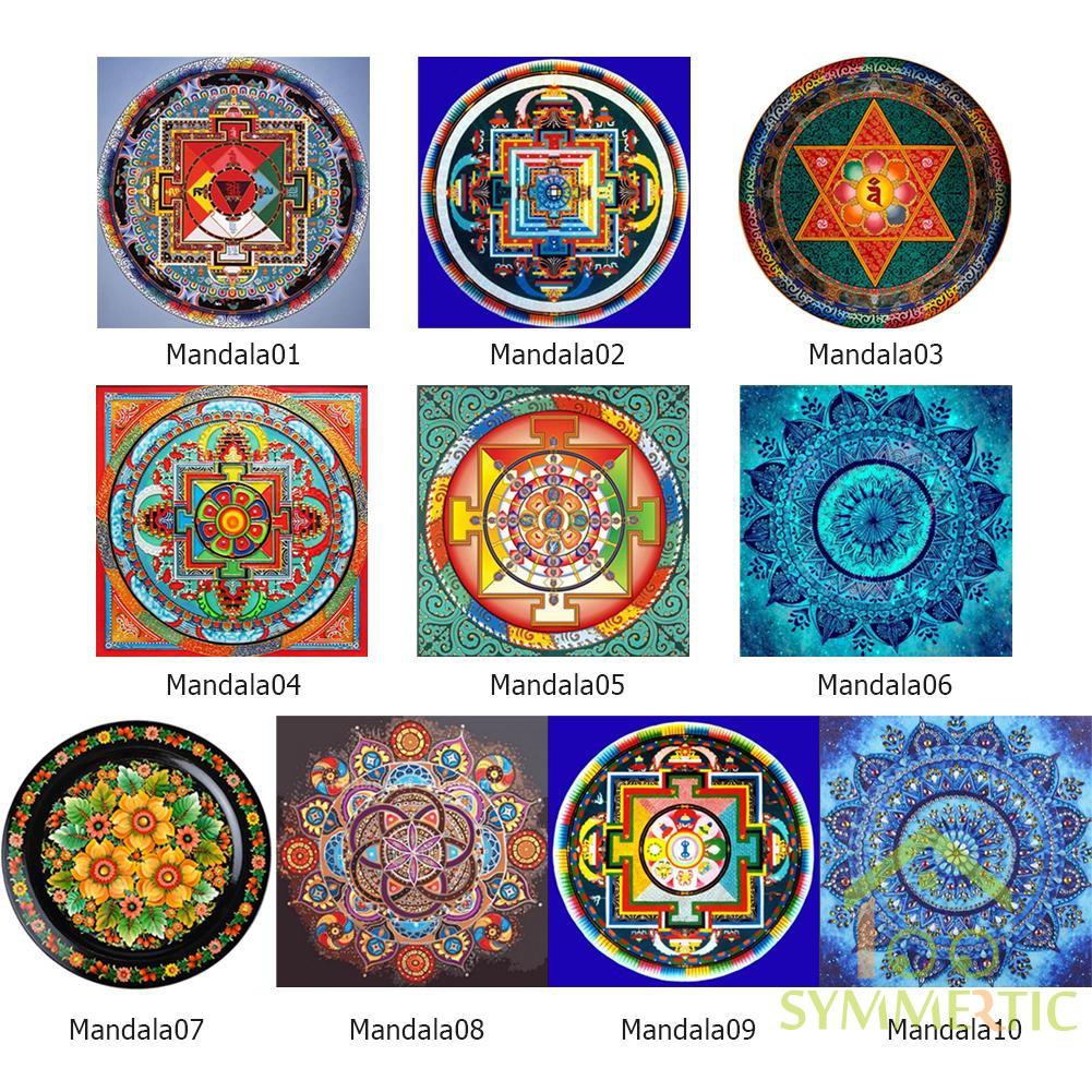 Bộ Tranh Đính Đá 5d Tự Làm Họa Tiết Mandala Ấn Tượng