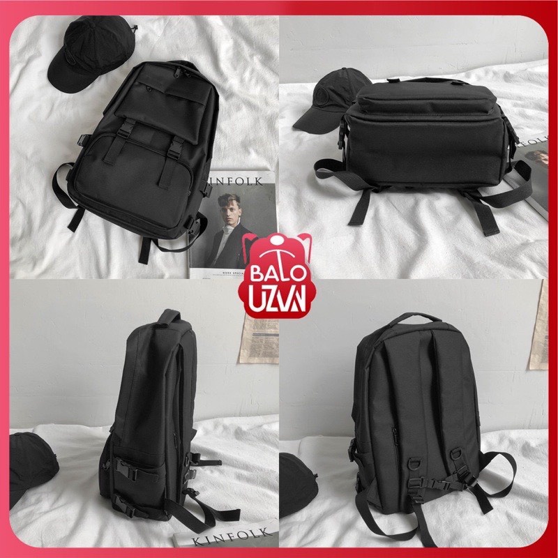 Balo nam nữ đi học Ulzzang basic chống nước, cặp sách laptop phong cách Unisex Hàn Quốc dành cho học sinh, sinh viên.