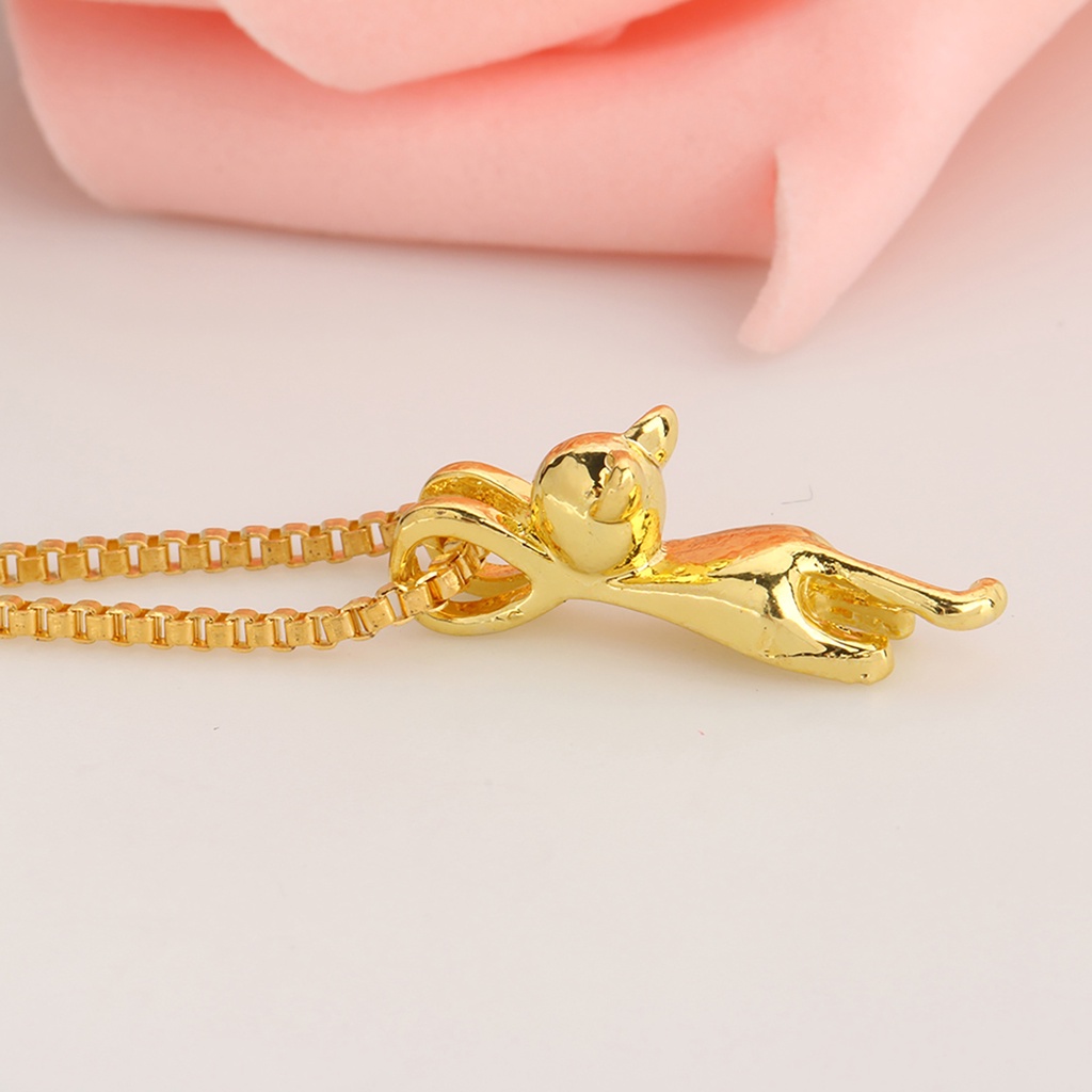 Dây chuyền mạ bạc 925 hình mèo xinh xắn