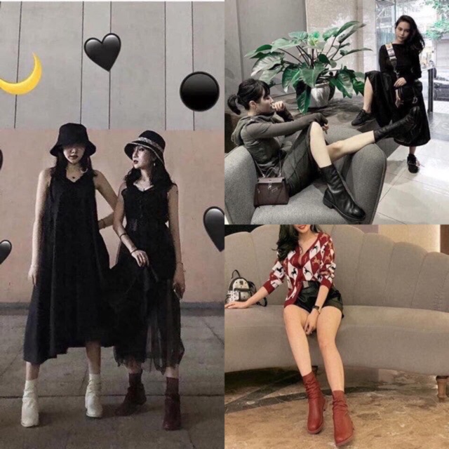 [Sẵn Kho} Boot Lửng Cổ Nhăn Khóa Sau Siêu Hót (Chất Da mềm Form Rộng) X25_1017 | BigBuy360 - bigbuy360.vn