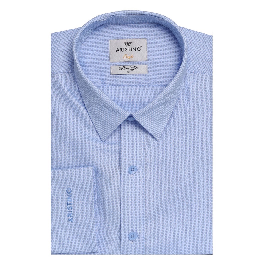 Áo sơ mi nam dài tay Aristino 🌟 CHÍNH HÃNG – SALE 🌟 ALS04208 dáng Slimfit, tà lượn, chất liệu modal mềm mát