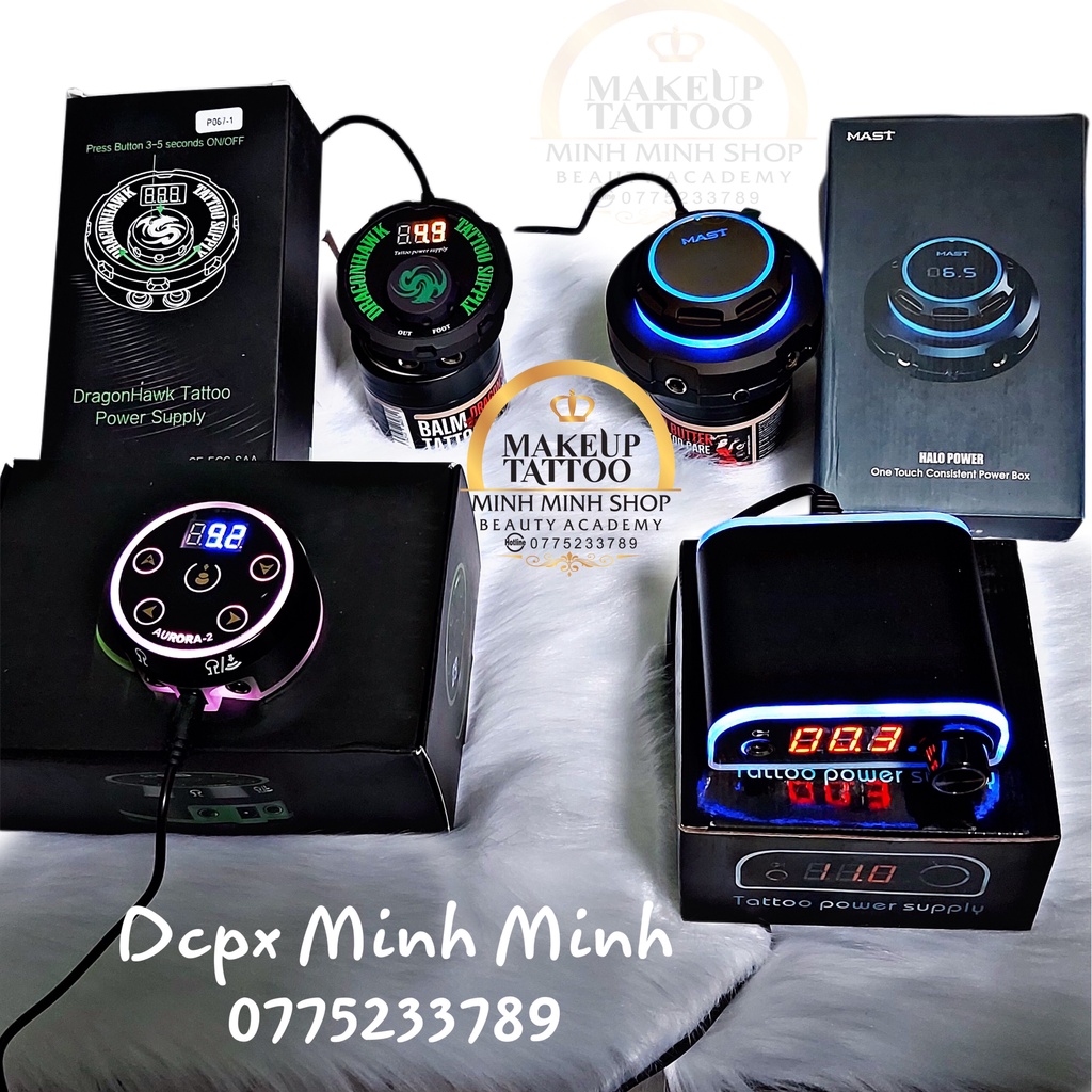 Bộ Nguồn Các Máy Phun Xăm HOT Nhất, Nguồn Aurora-2, Nguồn Mast, Nguồn Rồng, Nguồn Led Chính Hãng