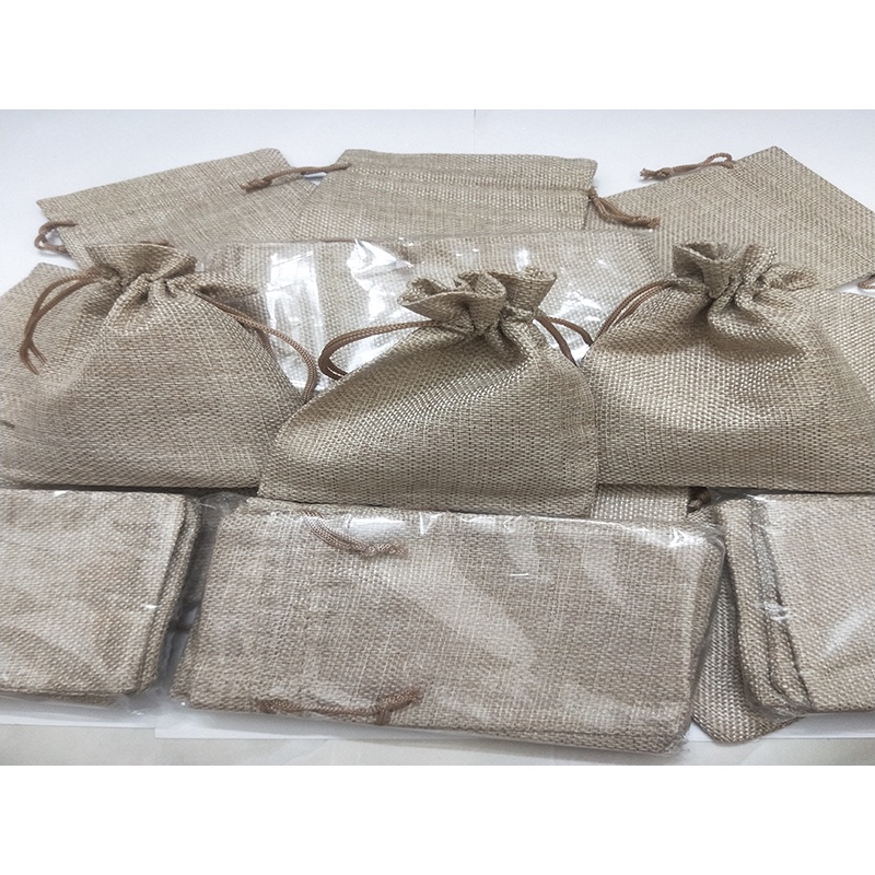 Túi vải bố có dây rút 10cmx14cm đựng hạt cà phê, trà, hoa khô, đựng phụ kiện trang sức, thời trang - 196dinoshop