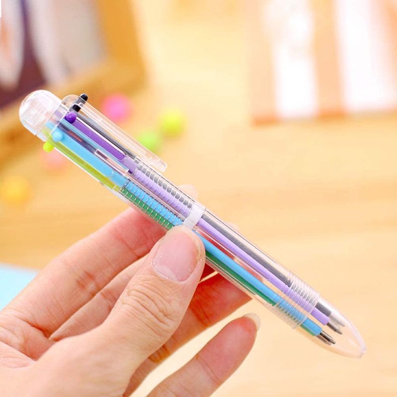 Bút Bi 6 Màu Trong 1 0.5mm Có Thể Thu Gọn