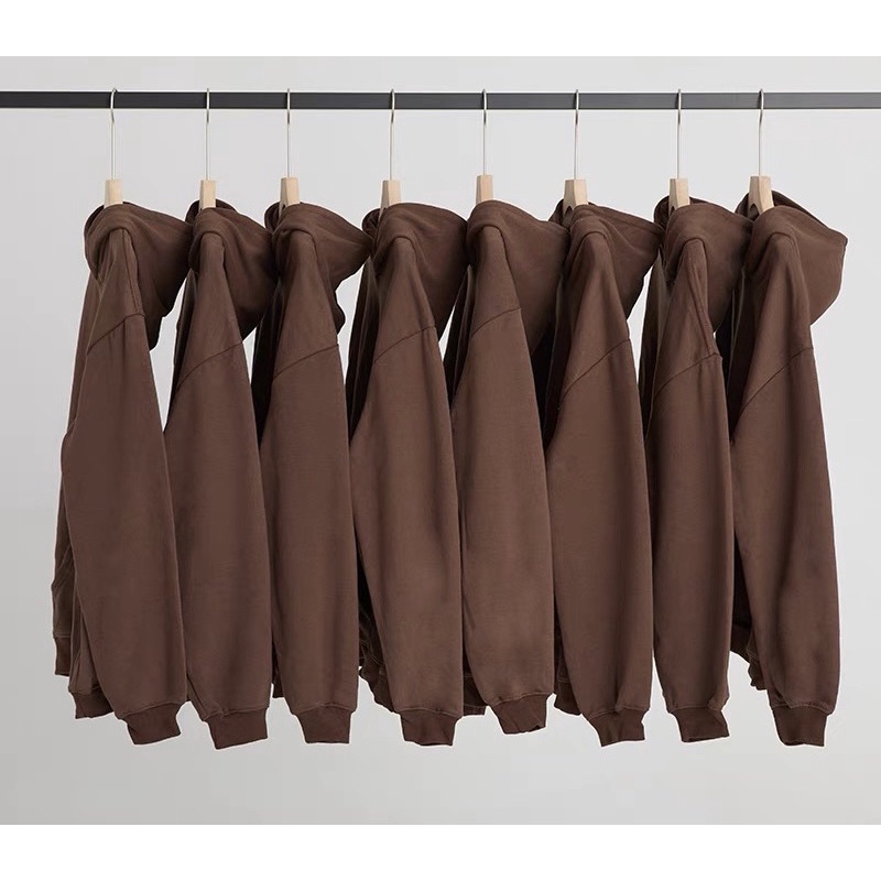 Hoodie Brown Basic Nam Nữ
