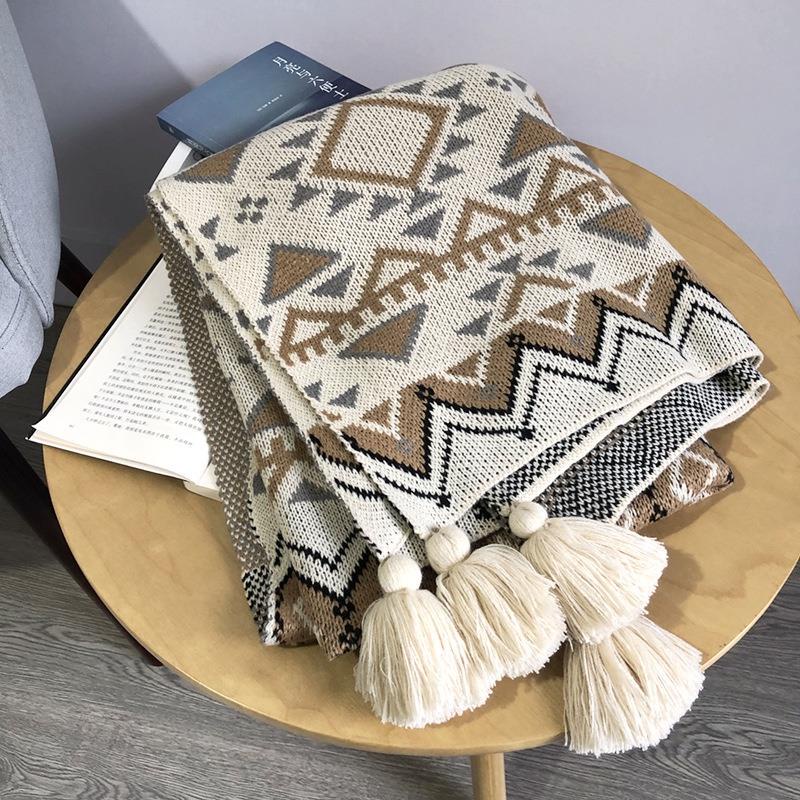 Chăn trải ghế sofa họa tiết phong cách Bohemian