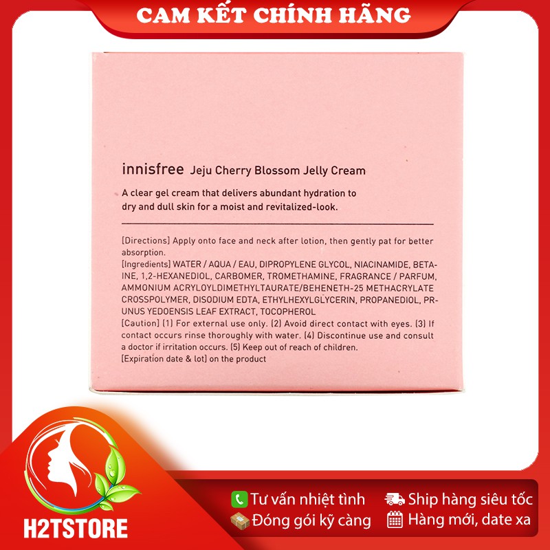 [Hàn Quốc + Authentic] Kem Dưỡng Ẩm Trắng Da Innisfree Jeju Cherry Blossom Jelly Cream 50ml