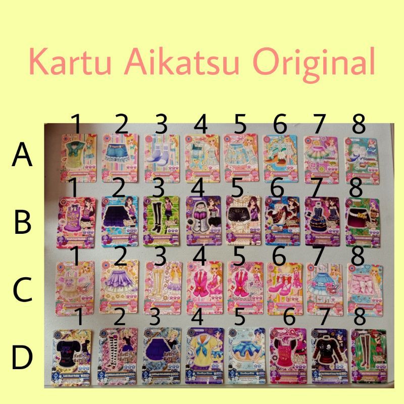 Bộ Thẻ Bài Chơi Game Aikatsu Rare Chất Lượng Cao