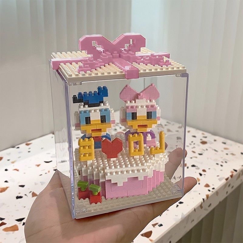 Mô Hình 3D Lego Lắp Ghép Bánh Sinh Nhật Quà Tặng Nanoblock Có Đèn Phát Sáng