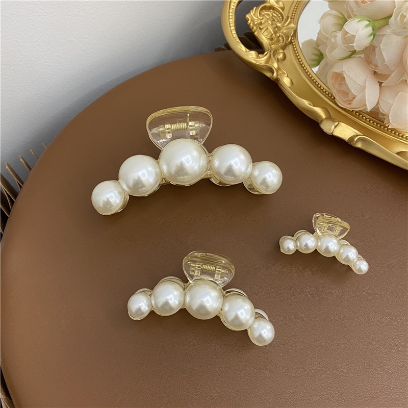 Kẹp tóc gấp tóc nhựa vàng trong đính hạt DTOnline M1 (nhiều mẫu)