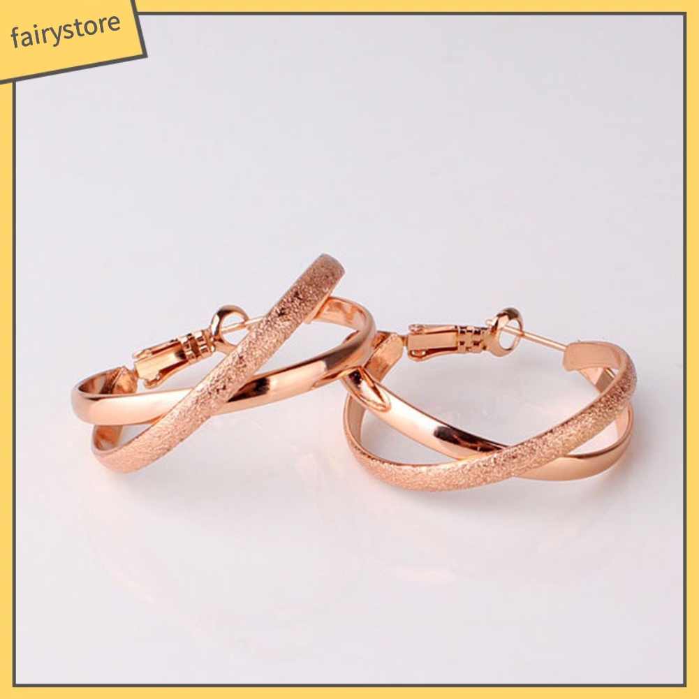 Bông tai tròn kiểu dáng cổ điển cho nữ