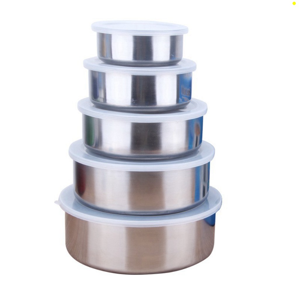 Bộ thố lạnh inox 5 món [ BÁT INOX 5 MÓN ]