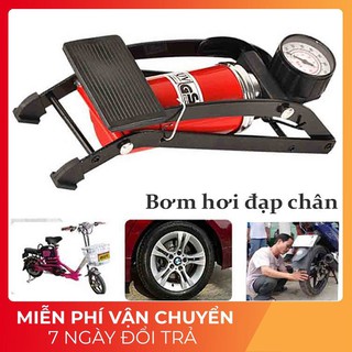 Bơm Hơi Xe Máy Ô Tô Đạp Chân