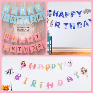 Dây chữ giấy Happy birthday nhiều mẫu