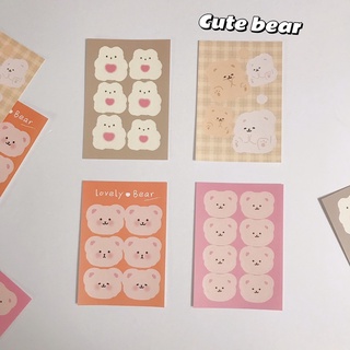 Miếng dán sticker mini trang trí hoạ tiết đầu gấu dễ thương