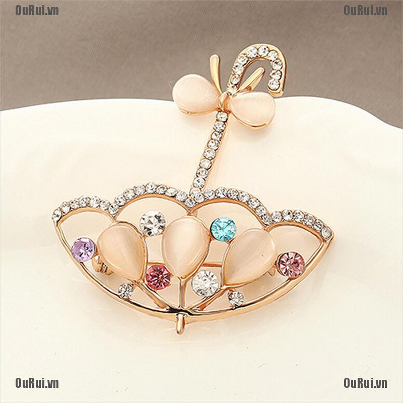 Ghim Cài Áo Hình Cây Dù Phong Cách Hàn Quốc Cho Nữ