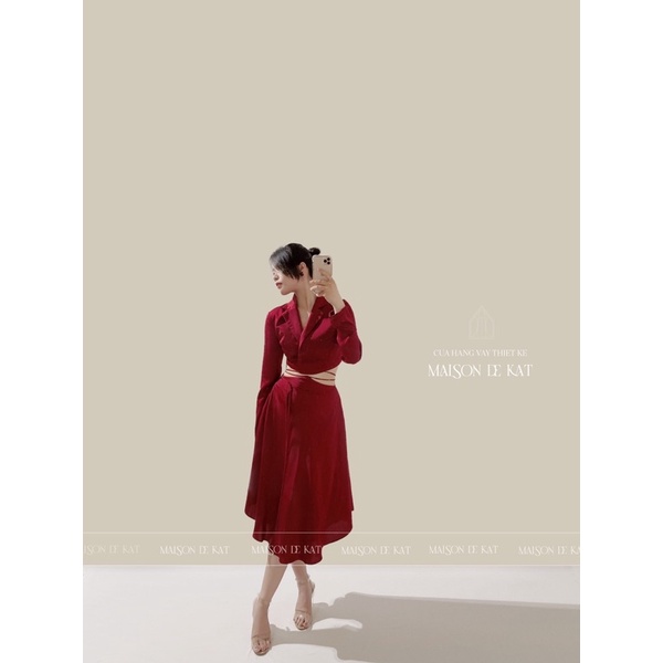 SET VEST LỤA CỘT EO TRENDY MAY THEO SỐ ĐO RIÊNG | HÀNG THIẾT KẾ CAO CẤP | MAISON DE KAT