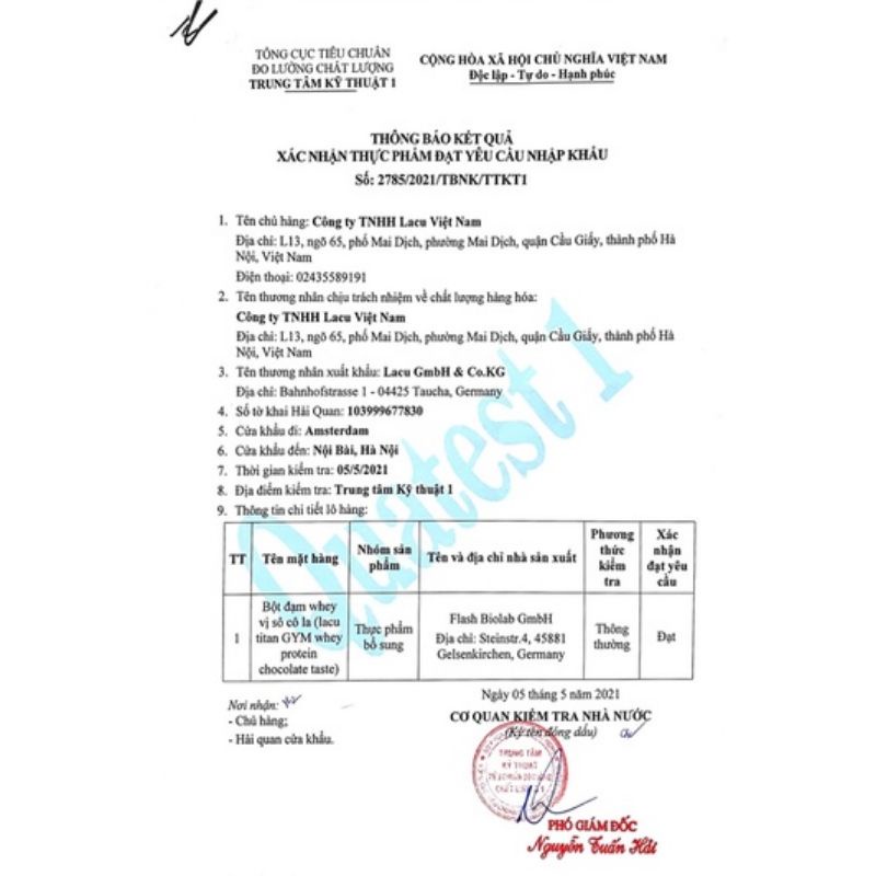 Sữa LACU tăng cơ cho người tập GYM titan 100% whey protein 1kg