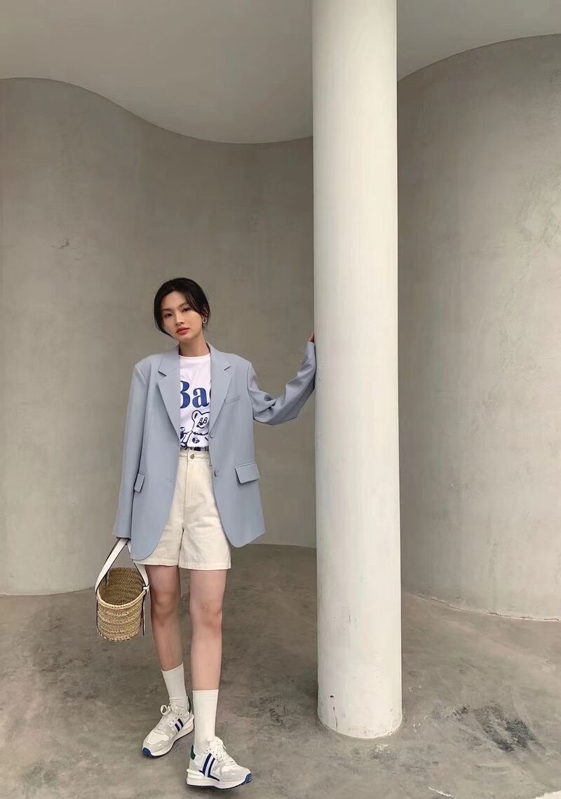 Blazer khuy túi 2 bên pastel AK-8865 | BigBuy360 - bigbuy360.vn