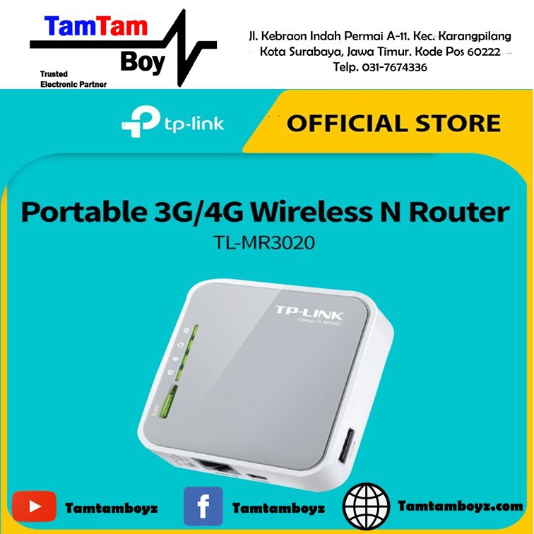 Usb Phát Wifi Tp Link Tl-mr3020 3g 4g Lte