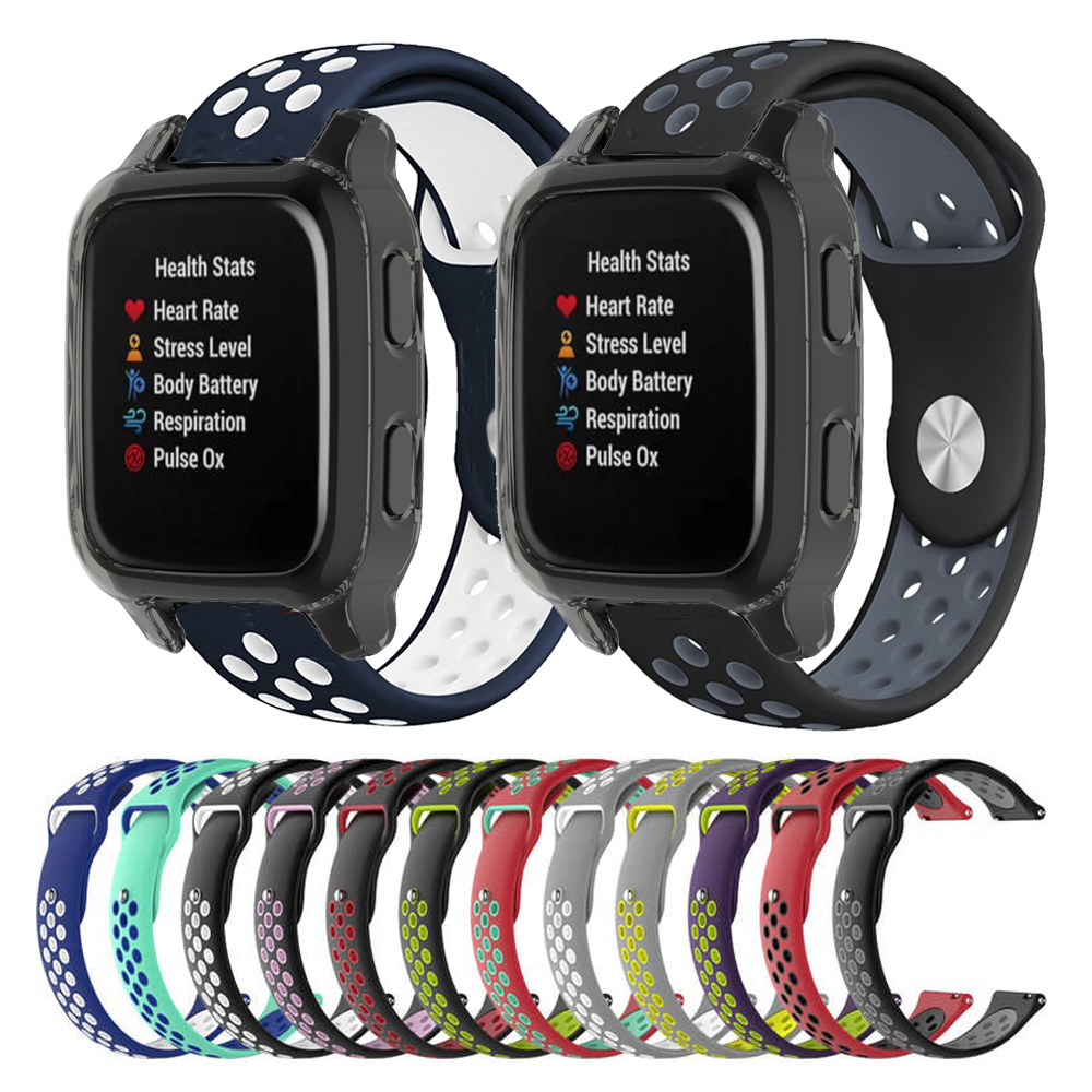 Dây Đeo Silicone 20mm Cho Đồng Hồ Thông Minh Garmin Venu/Venu SQ/SQ Music/ GarminMove 3 / Luxe / Style