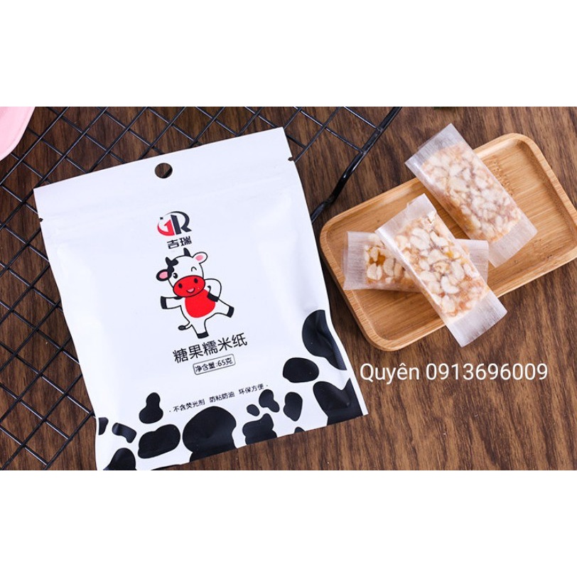 Túi 4*9,5 cm - Set 200 túi NOUGAT hàn miệng HƯƠU CAO CỔ đựng thực phẩm, bánh kẹo, kẹo hạt, kẹo sữa, kẹo Hạnh Phúc
