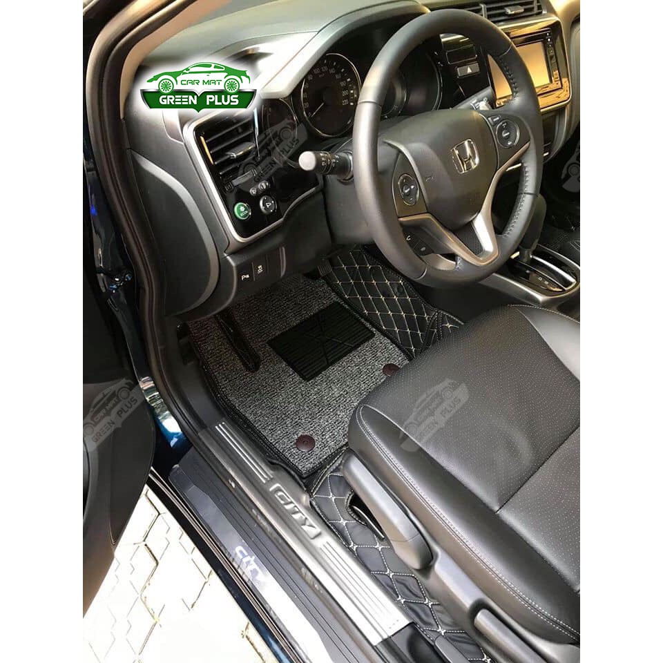 Thảm lót sàn ô tô 6D Honda City chống nước, không mùi, phủ kín 90% sàn xe