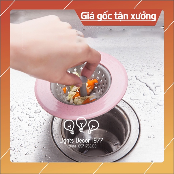 Phễu lọc rác silicon dùng chặn rác, vụn thực phẩm ở bồn rửa chén và chặn tóc Lights Decor 1977