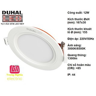 ĐÈN LED ÂM TRẦN PANEL DUHAL 9W (KDPT209)