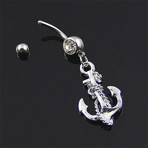 Khuyên rốn tạo hình mỏ neo thời trang độc đáo