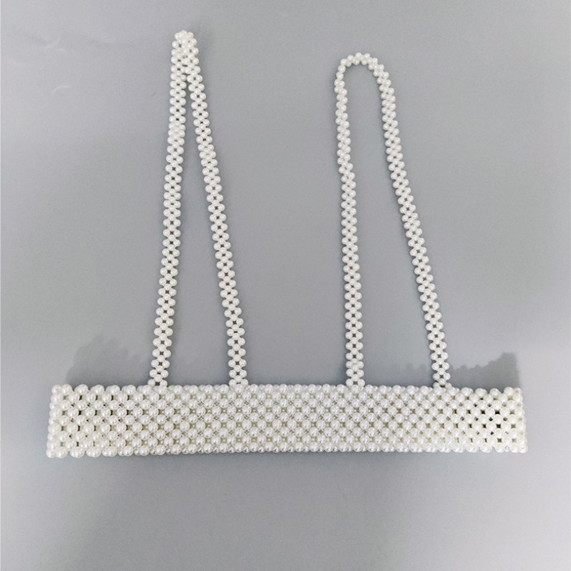 Chuỗi dây phối hạt ngọc trai co giãn đeo cơ thể phối đồ thời trang đi tiệc