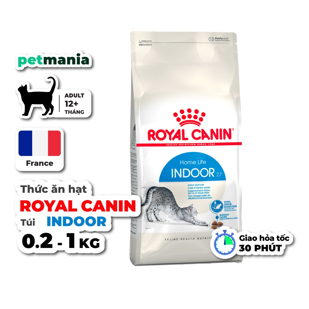 [Mã 1511FMCGSALE giảm 8% đơn 500K] Royal Canin Indoor 27 thức ăn hạt cho mèo lớn ít vận động