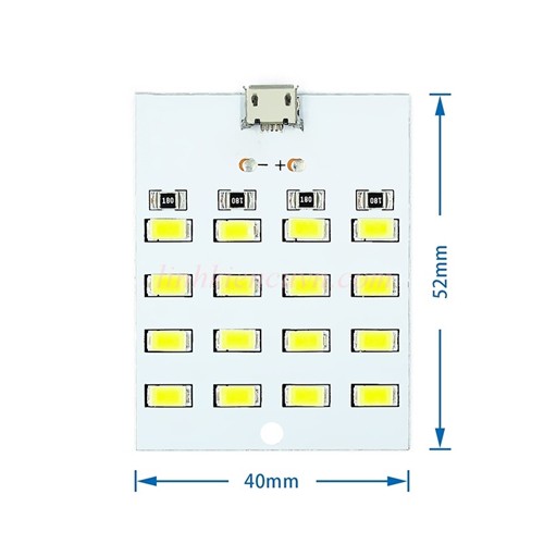 Module LED Siêu Sáng Nguồn 5V Micro USB