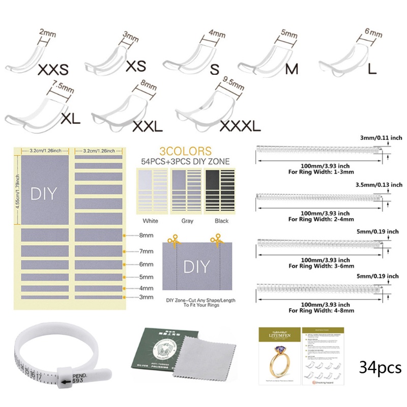 San * Dụng Cụ Làm Săn Chắc Vòng Nhẫn Bằng Silicone Trong Suốt Dạng Xoắn Ốc