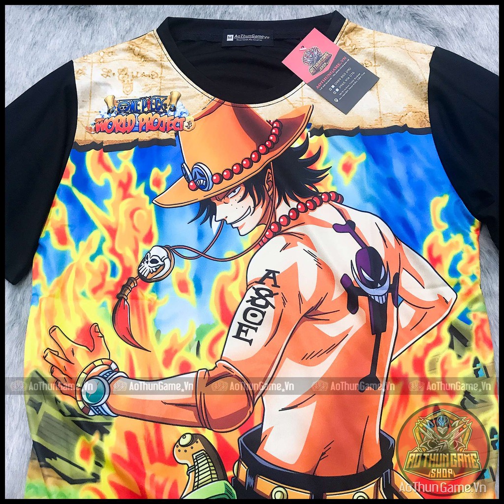 Áo One Piece ACE hỏa quyền mới nhất (3D Đen) , áo đảo hải tặc Anime Manga (Shop AoThunGameVn) | BigBuy360 - bigbuy360.vn
