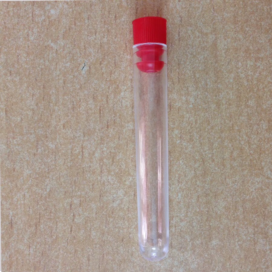 Ống nghiệm nhựa PS trắng trong có nắp không nhãn 5ml  - Dài 7,5 cm