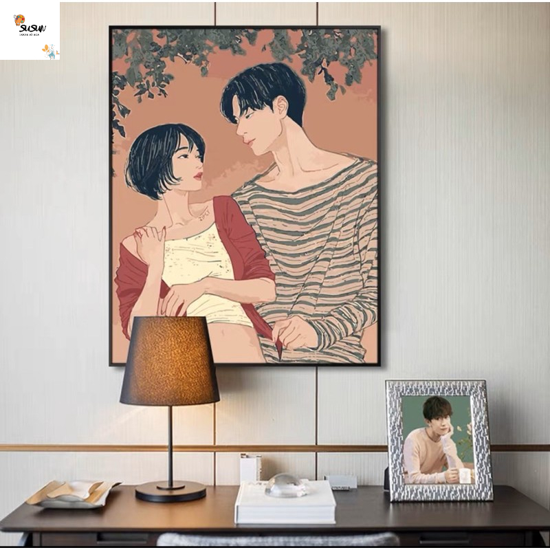 Tranh Sơn Dầu Số Hoá Cặp Đôi