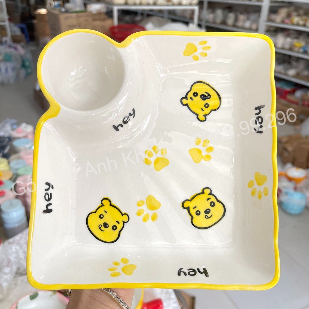 Chén Dĩa Sứ Bát Ăn Cơm Đĩa Sứ Decor trang trí món ăn tiện lợi đĩa kèm chấm xinh yêu