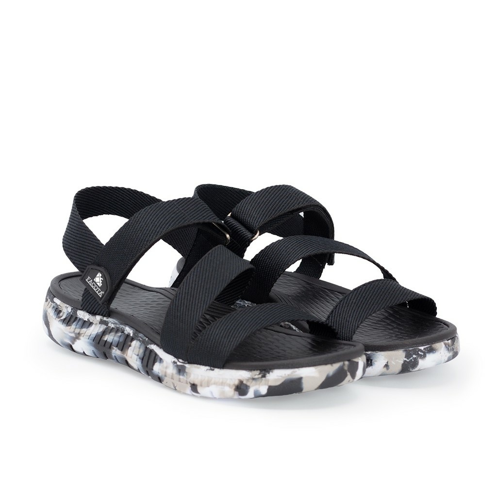 FACOTA | Giày dép sandal nam, nữ đen camo lính đi học, đi chơi HA03