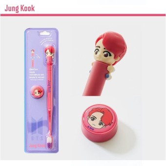 Bản chải đánh răng BTS Character Figure Official Goods Toothbrush Magnetic Holder Set