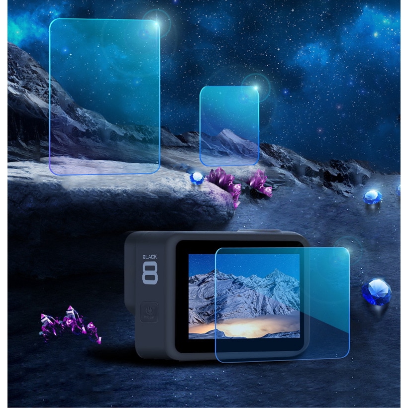 Kính cường lực bảo vệ màn hình camera cho Gopro hero 8"